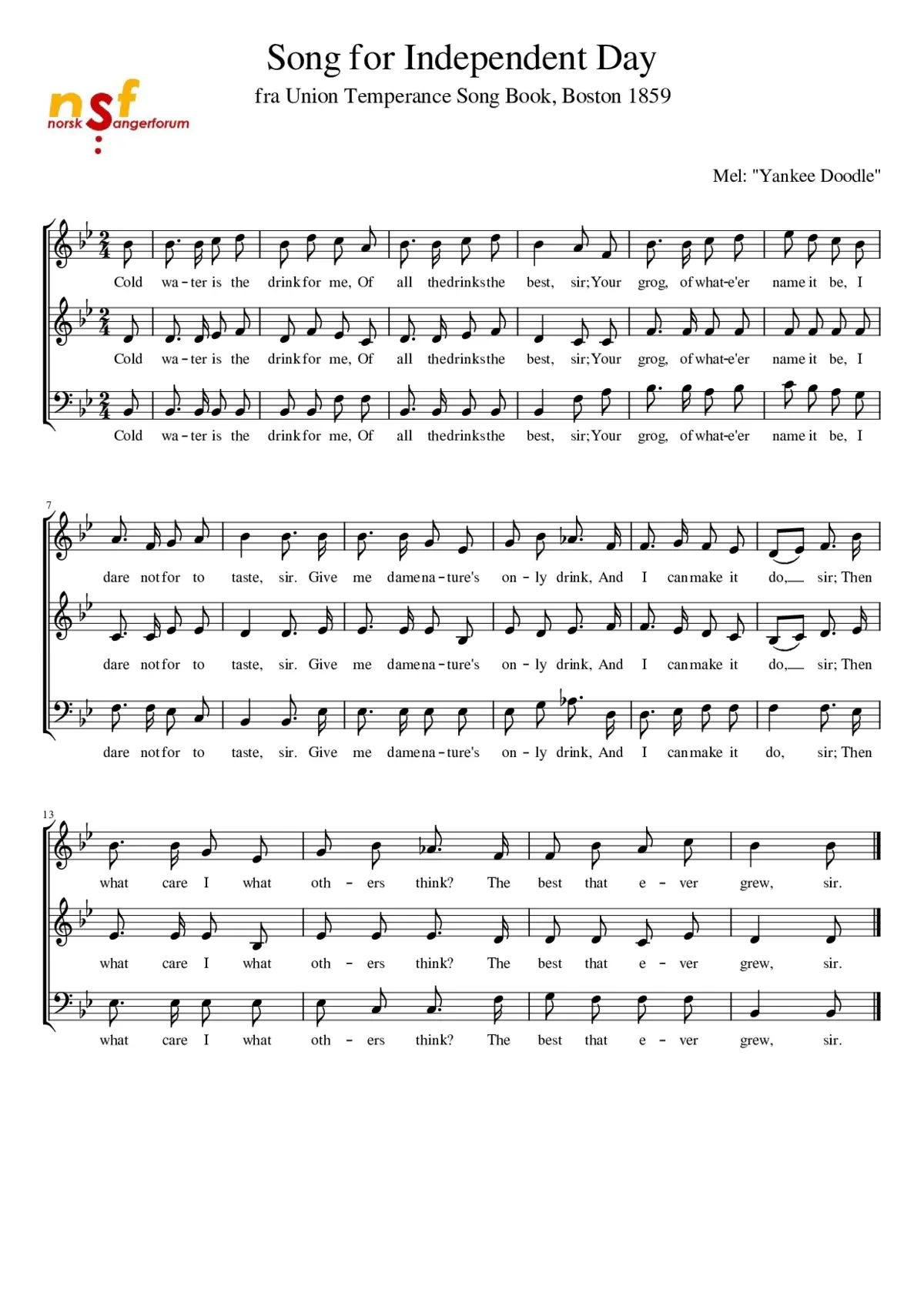 Song for Independent Day - Page 1