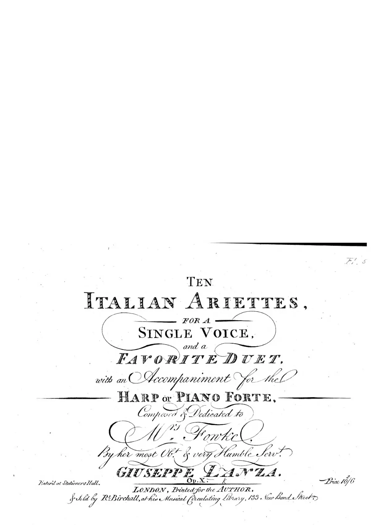 10 Italian Ariettes and a Duet - Page 1