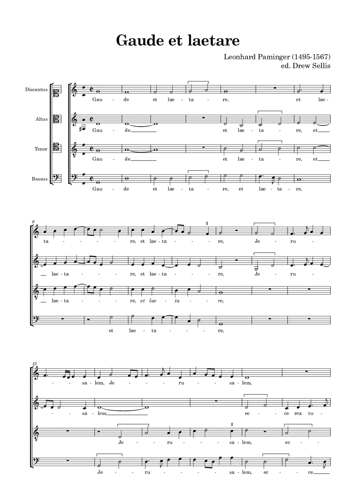 Gaude et laetare - Page 1
