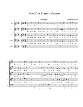 Perch' in biasmo d'amor