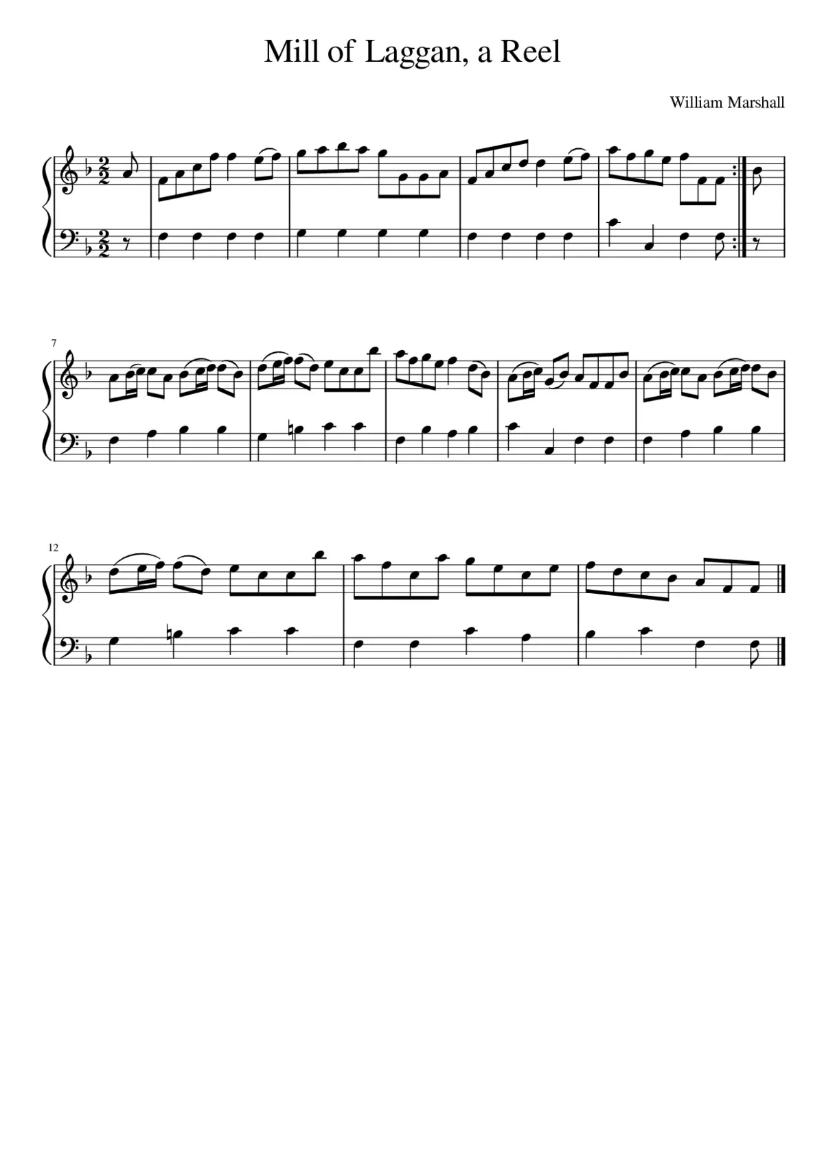 Mill of Laggan a Reel - Page 1