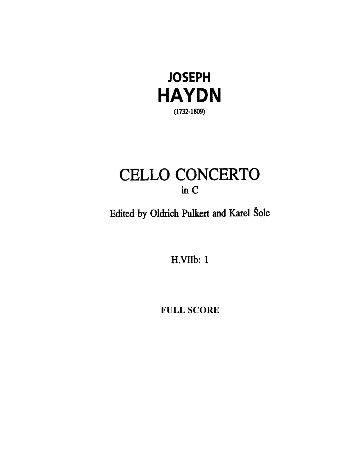 Cello Concerto No.1 - Page 1