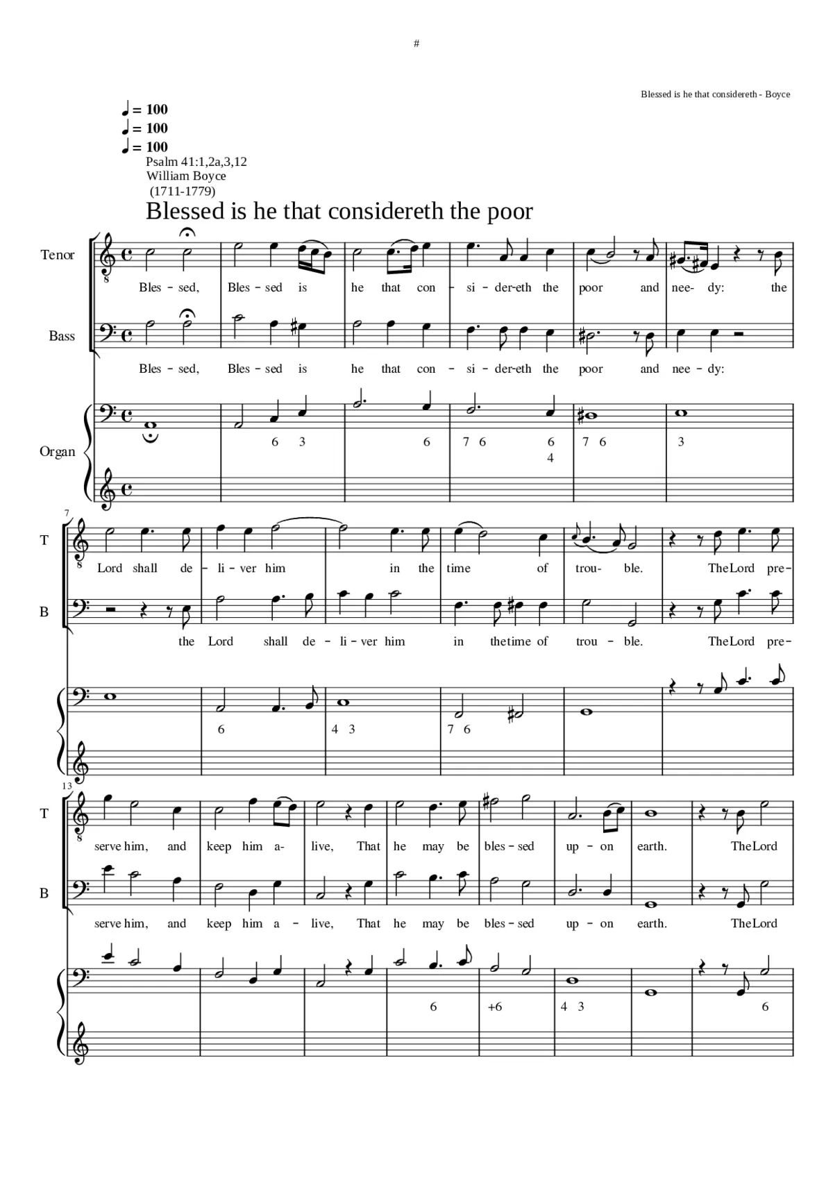 Blessed is he that considereth the poor - Page 1