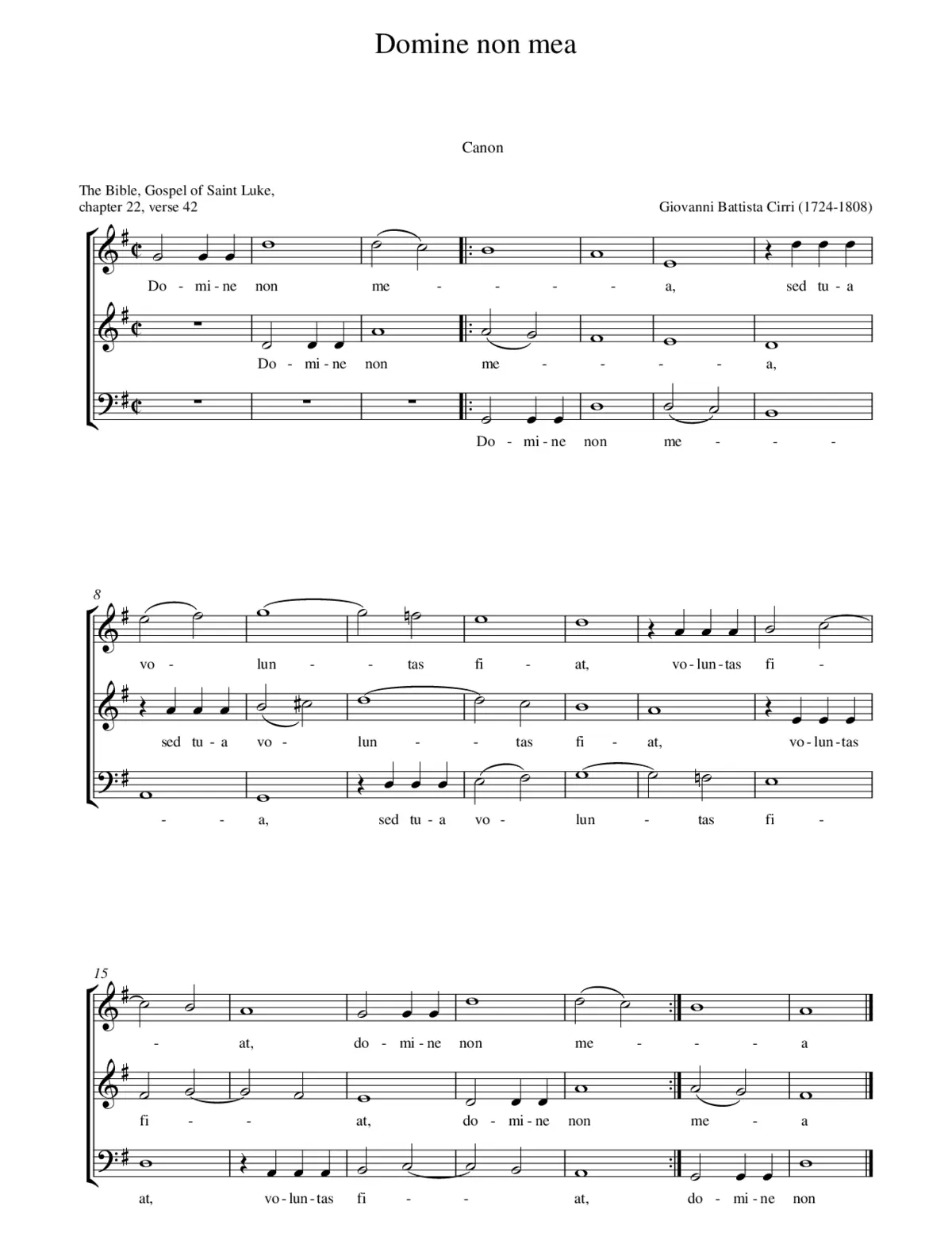 Domine non mea - Page 1
