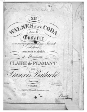12 Walses avec Coda pour la Guitarre