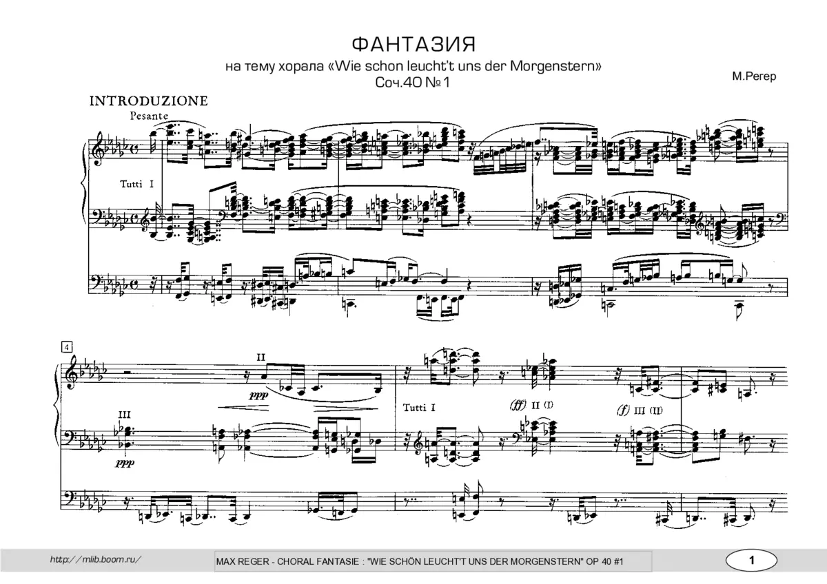 Zwei Choral-Phantasien für Orgel - Page 1