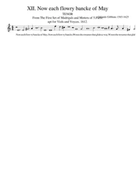 XII. Now each flowry bancke of May