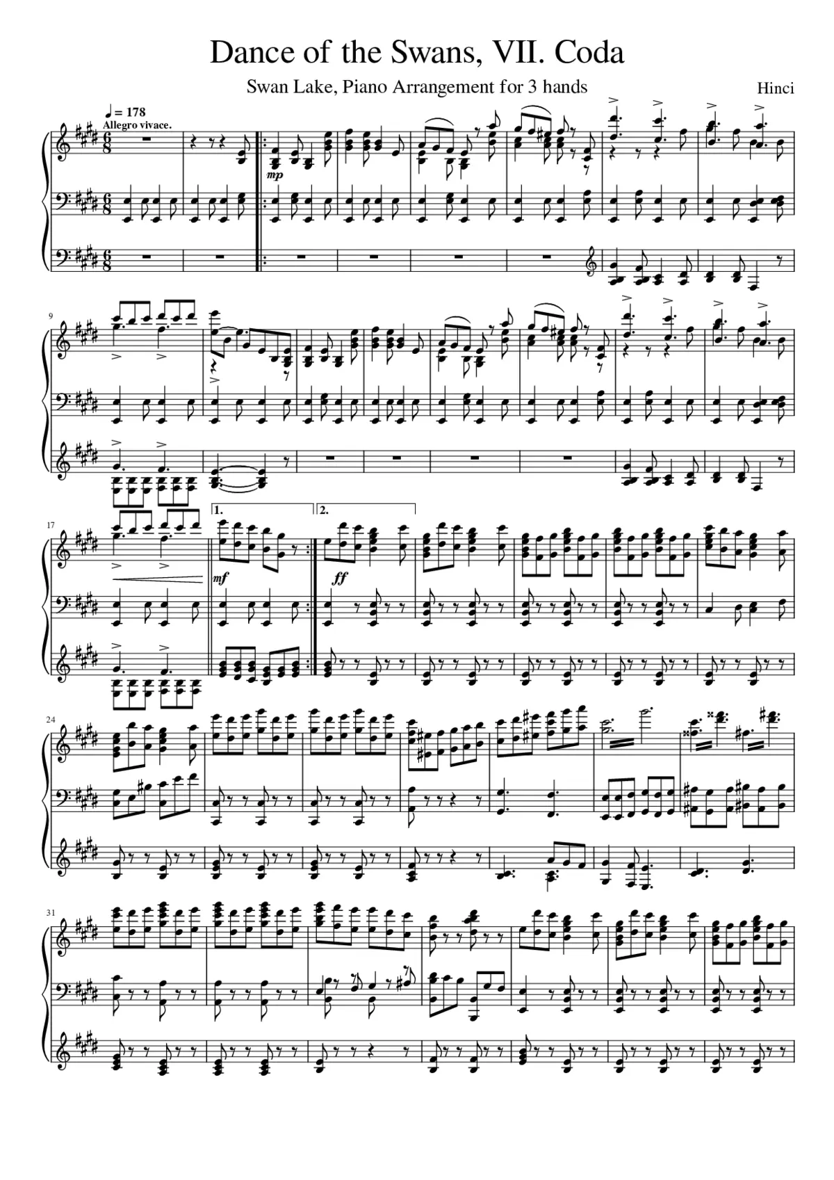 Swan Lake (ballet) Op.20 - Page 1