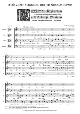 Pseaume 74 - D'où vient Seigneur que tu nous espars