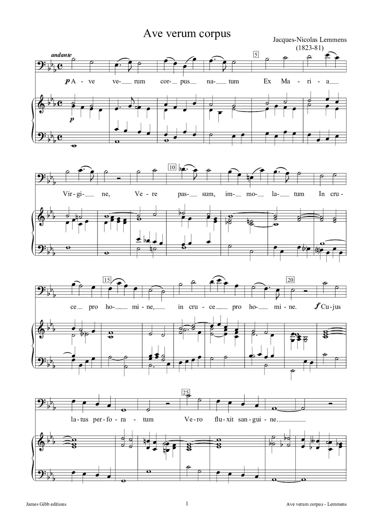 Ave verum corpus - Page 1