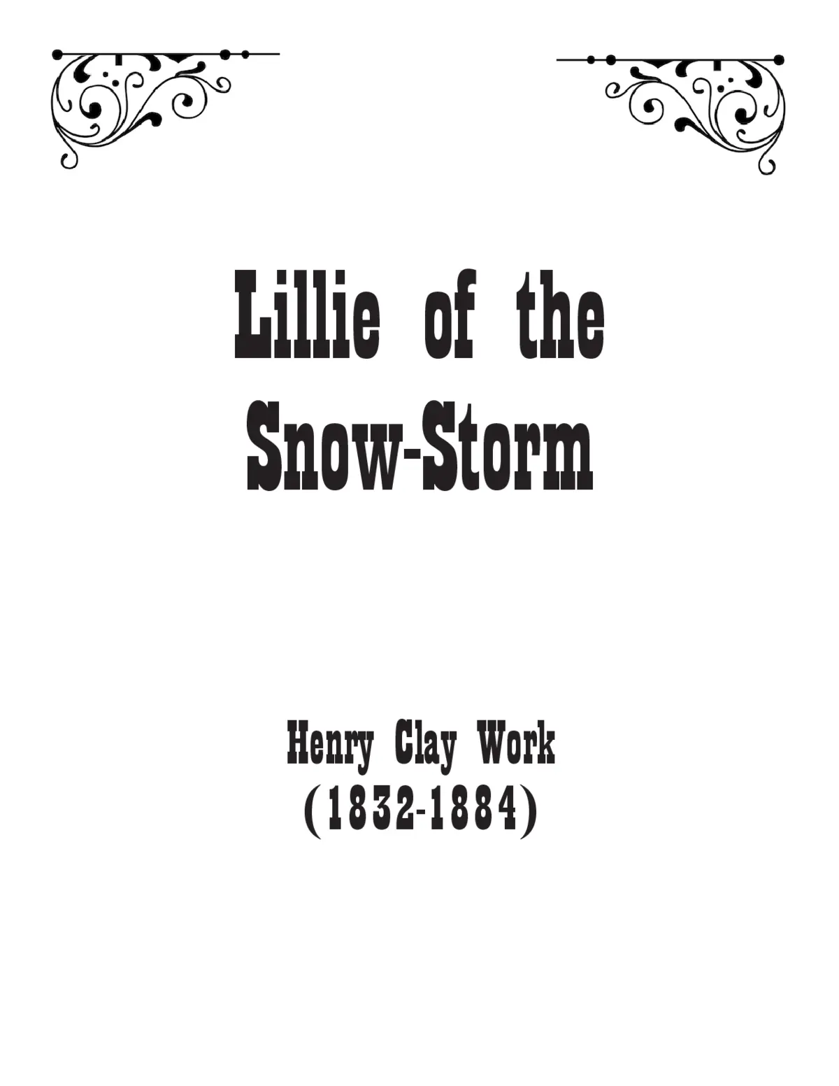 Lillie of the snow-storm - Page 1