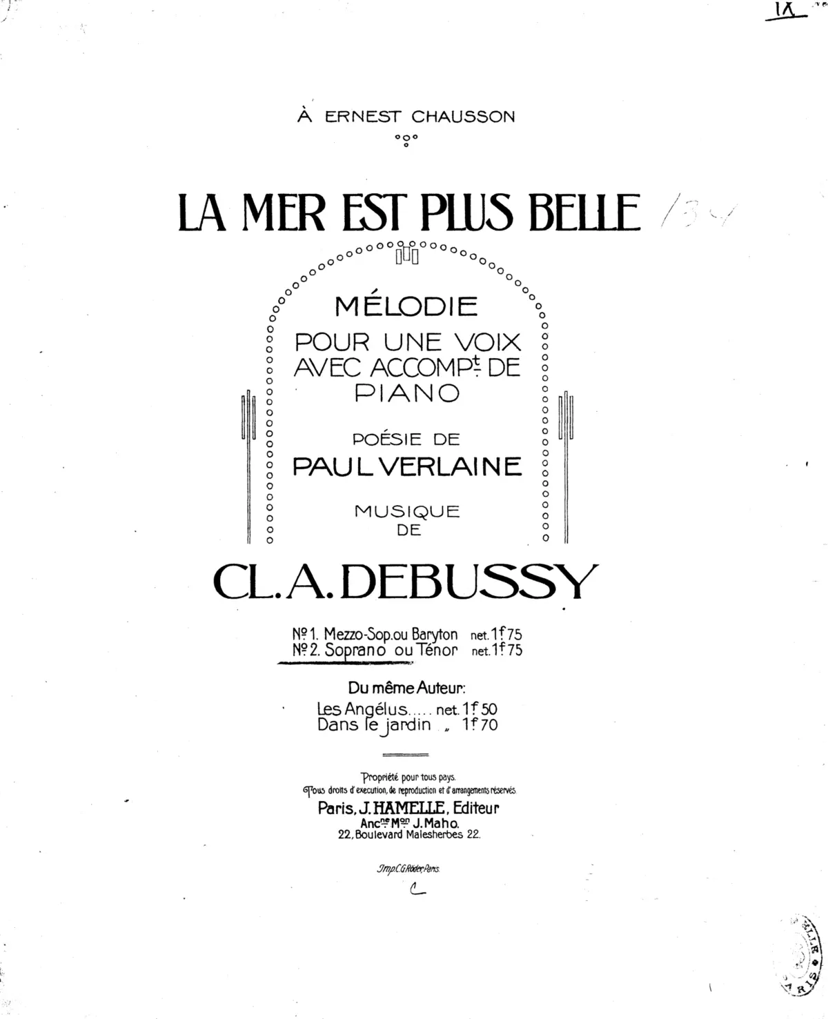 Trois mélodies - Page 1