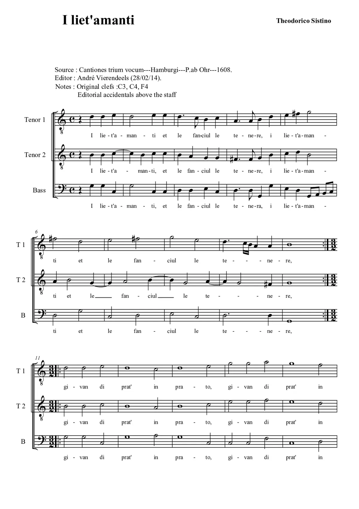 I liet' amanti - Page 1