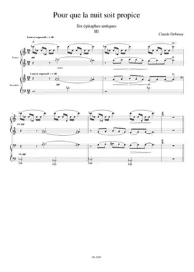 Pour que la nuit soit propice Six épitaphes antiques Nr 3