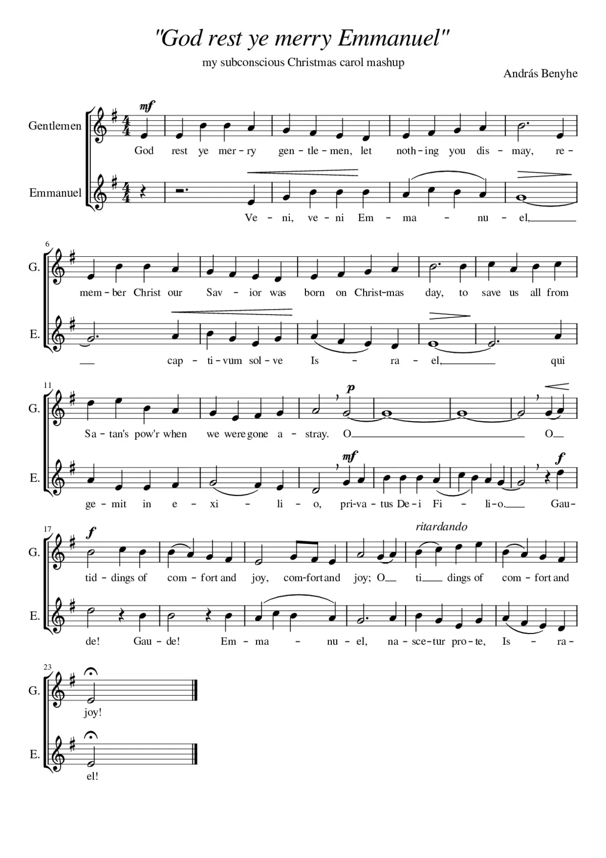 God rest ye merry Emmanuel - Page 1