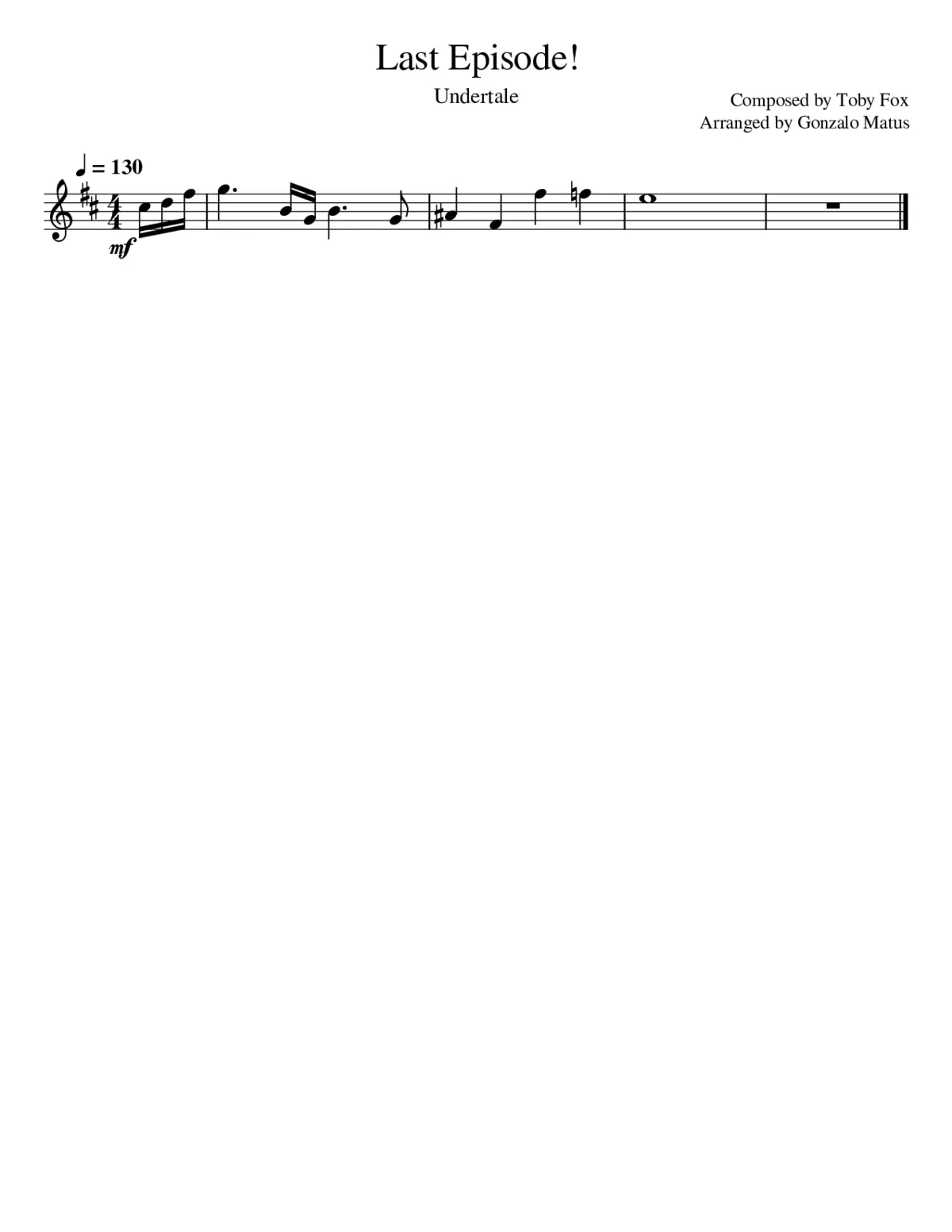 Last Episode! - Violin Solo - Page 1