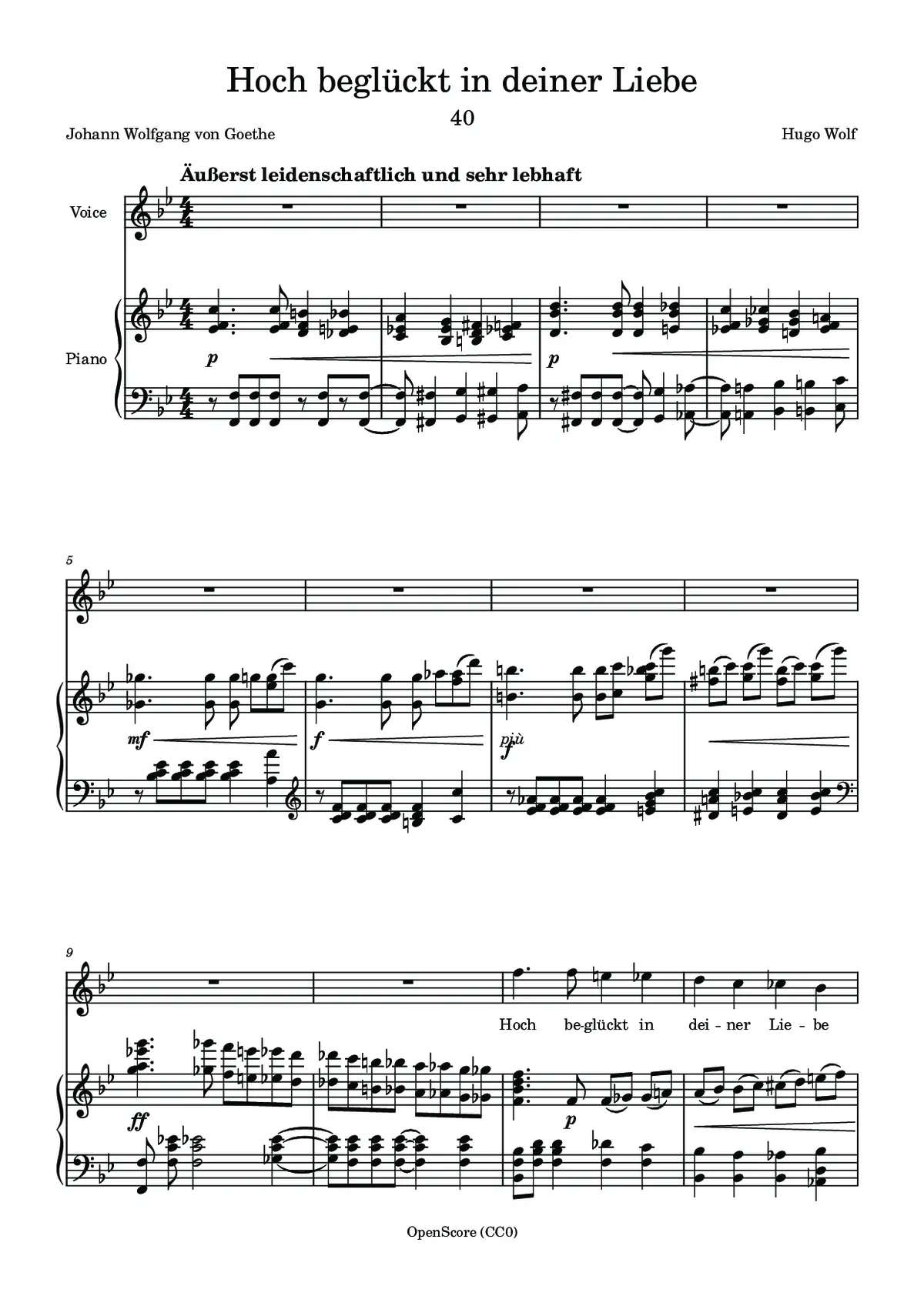 Hoch beglückt in deiner Liebe - Page 1