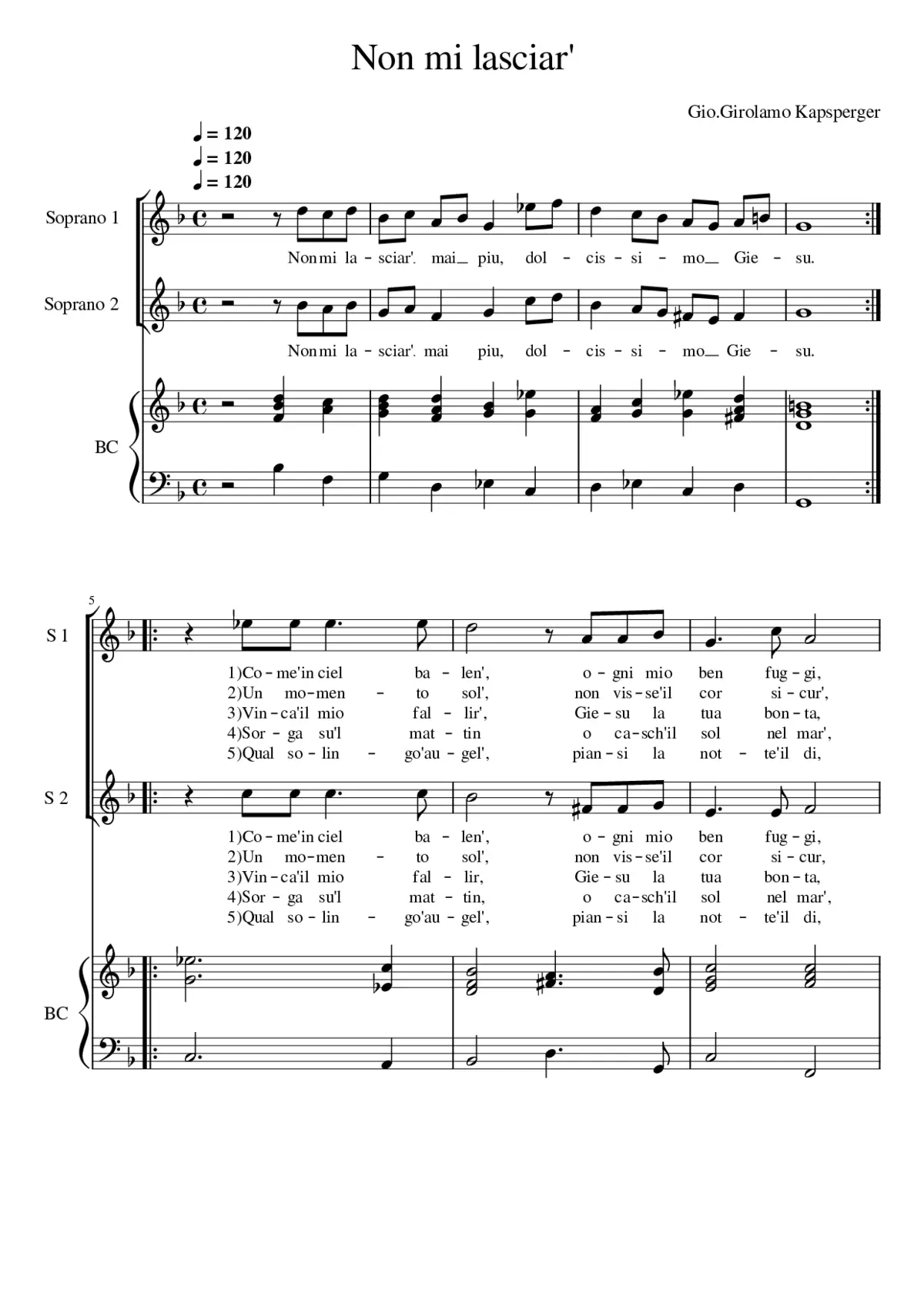 Non mi lasciar - Page 1