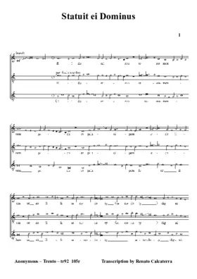 Statuit ei Dominus (Trent 92)