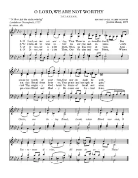 O Lord, we are not worthy