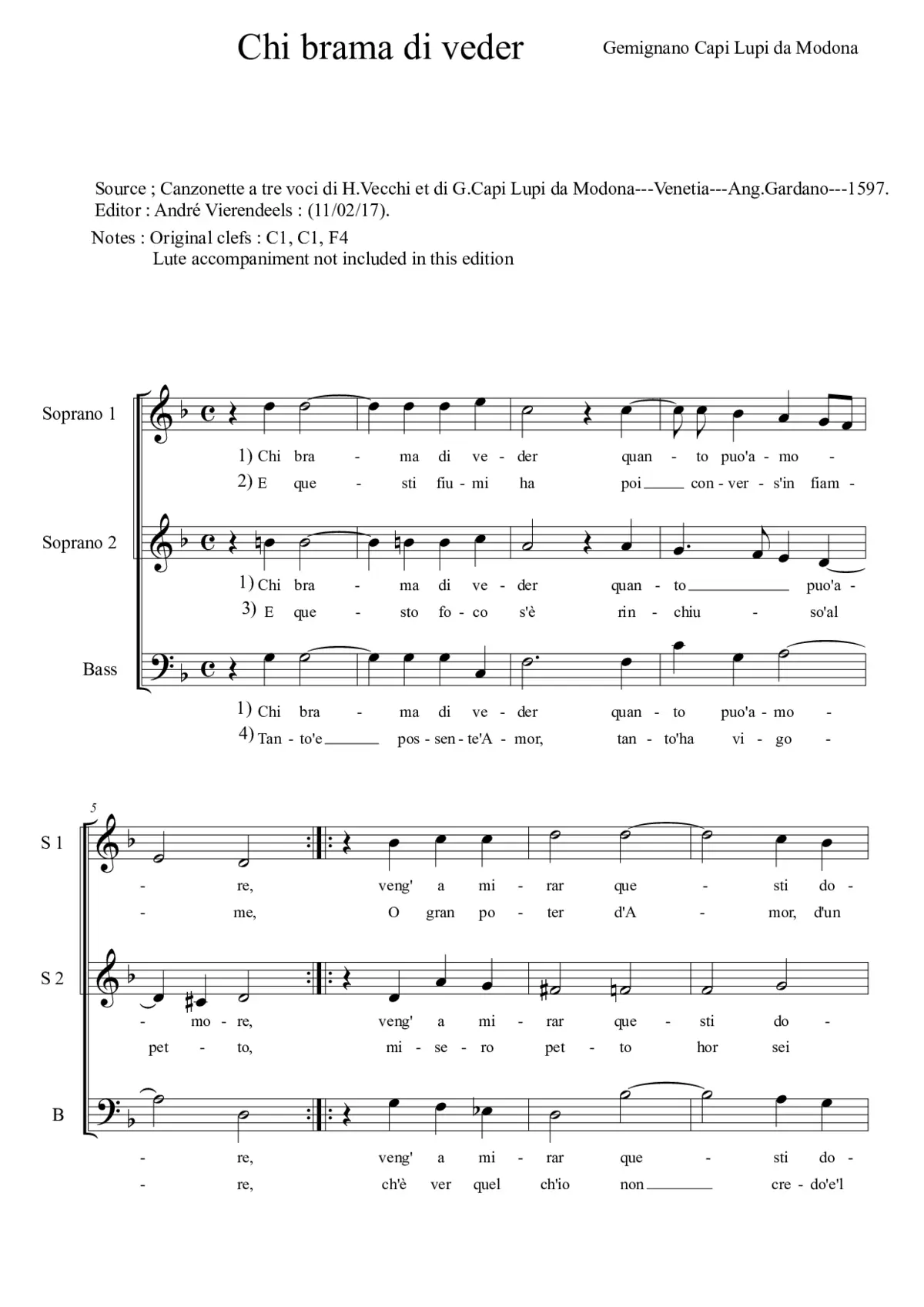 Chi brama di veder - Page 1