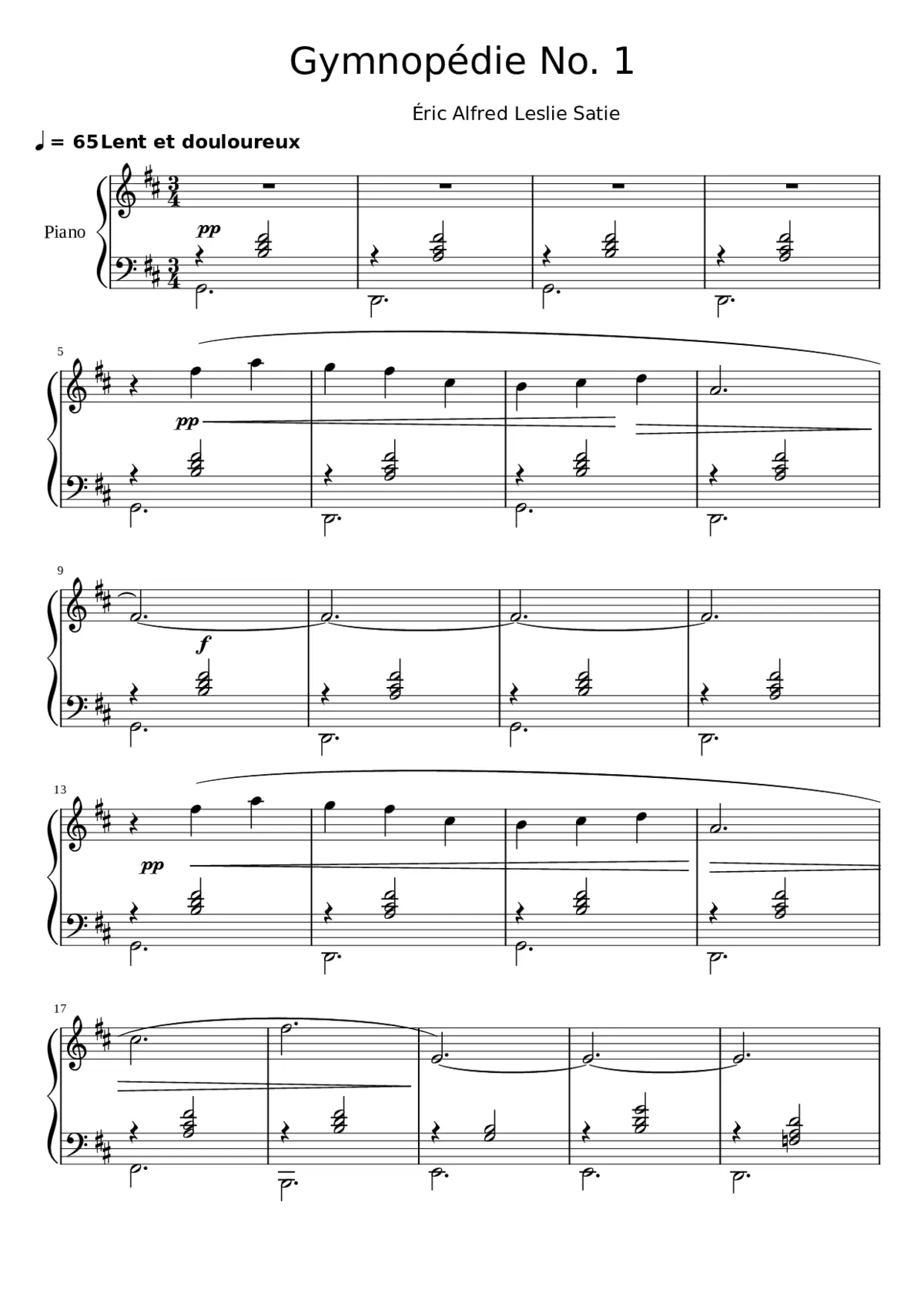 Gymnopedie 1 - Page 1