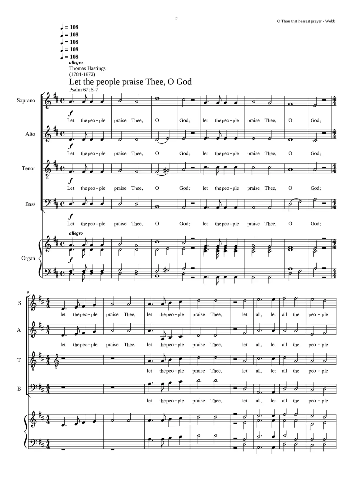 Let the people praise Thee O God - Page 1