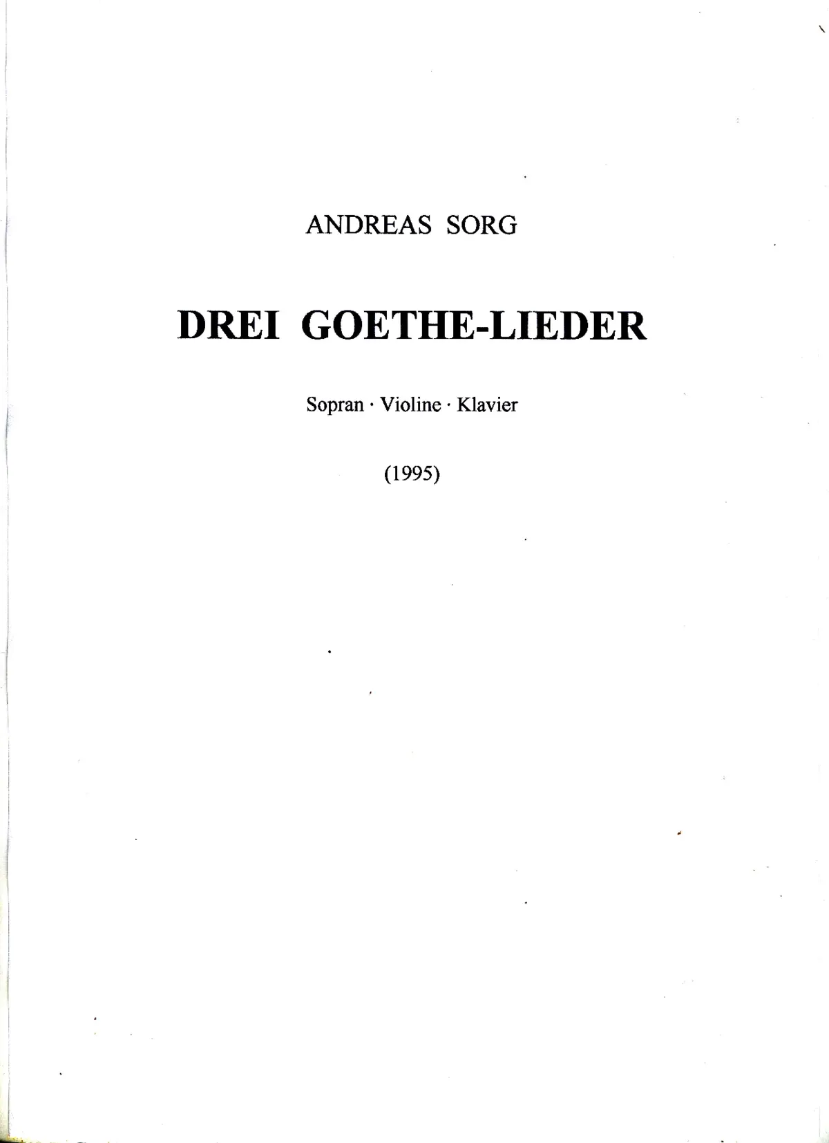 3 Goethe-Lieder - Page 1