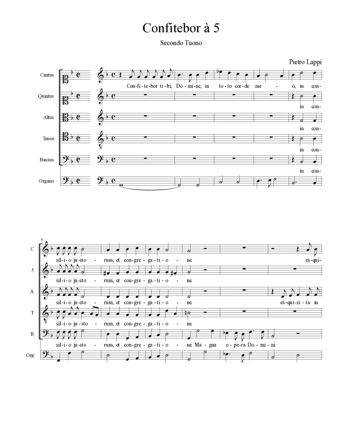 Confitebor à 5 - Page 1