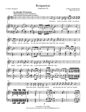 Resignation, WoO 149