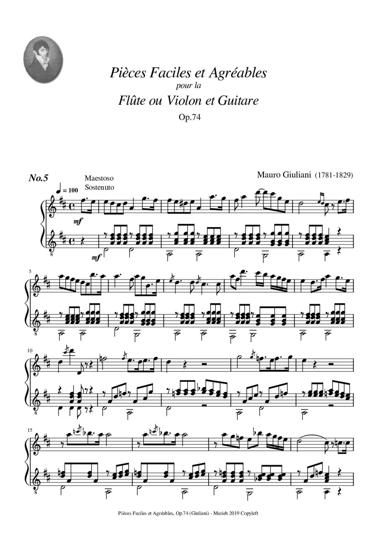 16 Pièces faciles et agréables Op.74 - Page 1