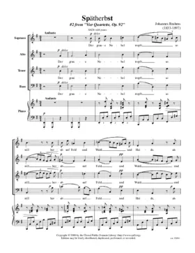 Spätherbst, Op. 92, No. 2