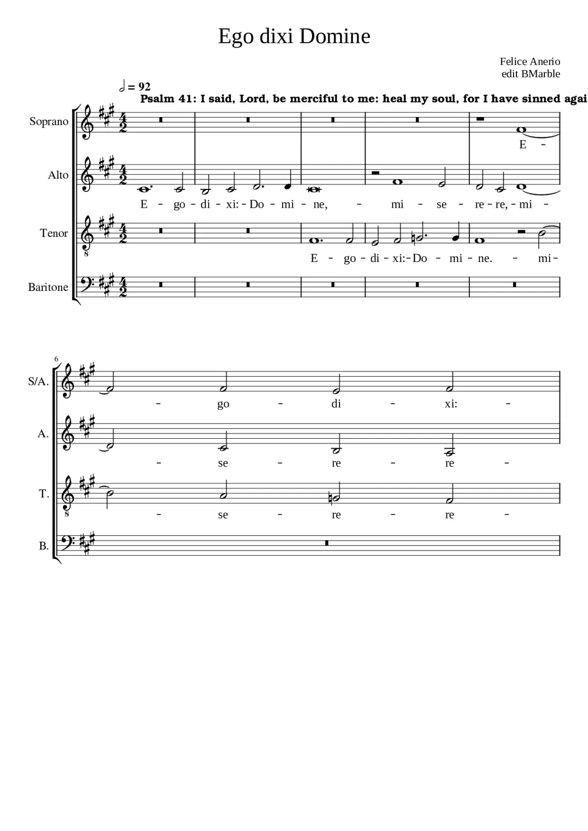 Ego dixi Domine - Page 1