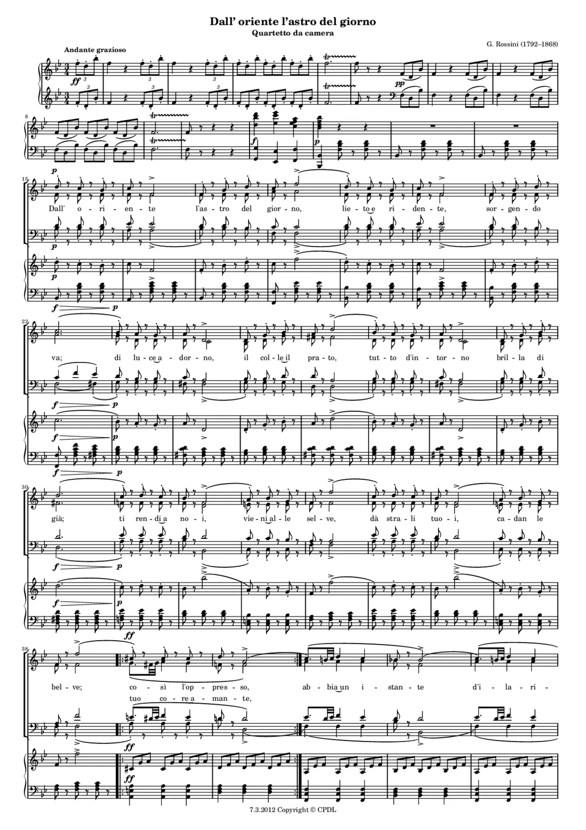 Dall' oriente l'astro del giorno - Page 1