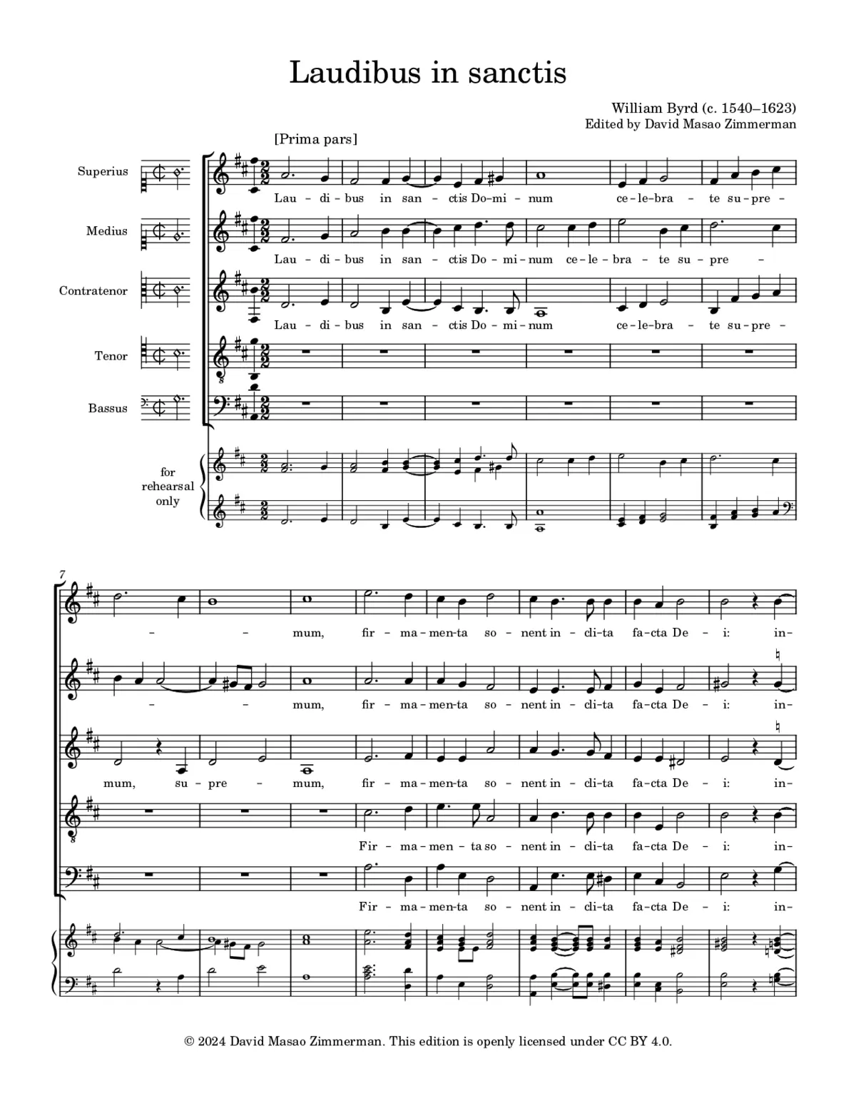 Laudibus in sanctis - Magnificum Domini - Hunc arguta - Page 1