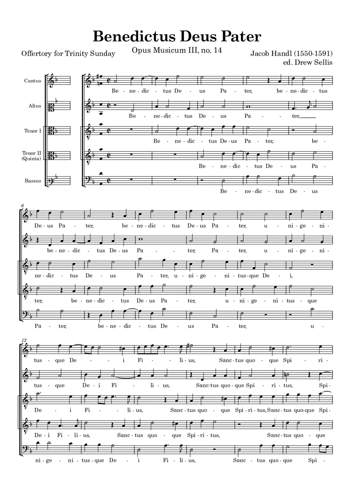 Benedictus Deus Pater - Page 1