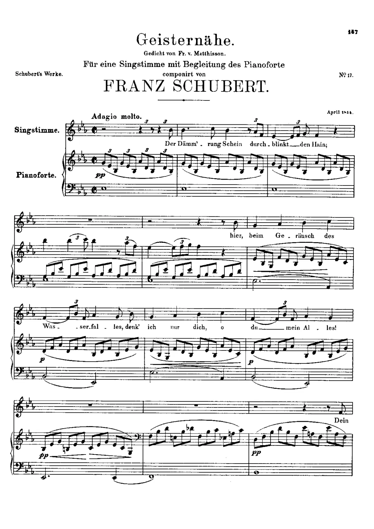 Geisternähe, D.100 - Page 1