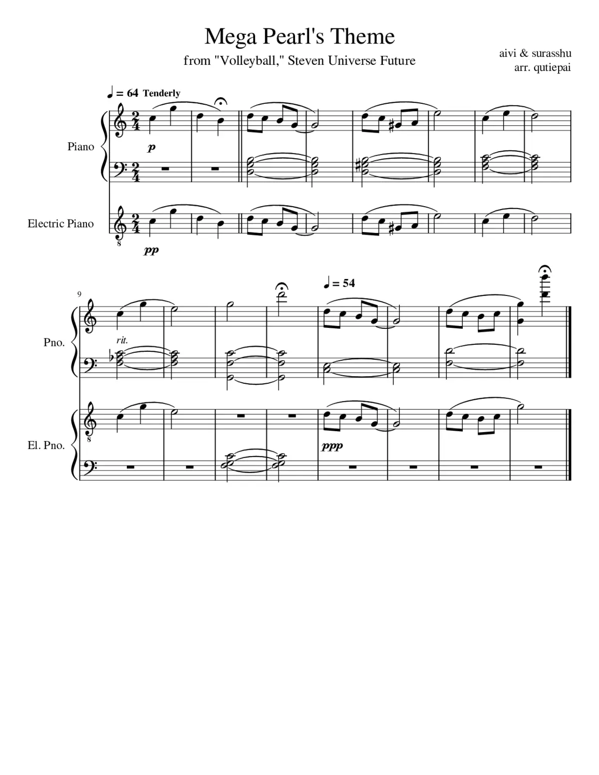 Mega Pearl's Theme - Page 1