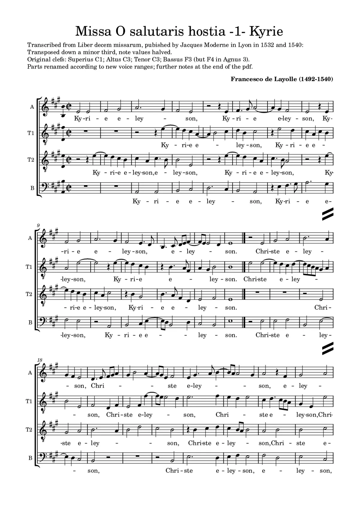 Missa O salutaris hostia - Page 1