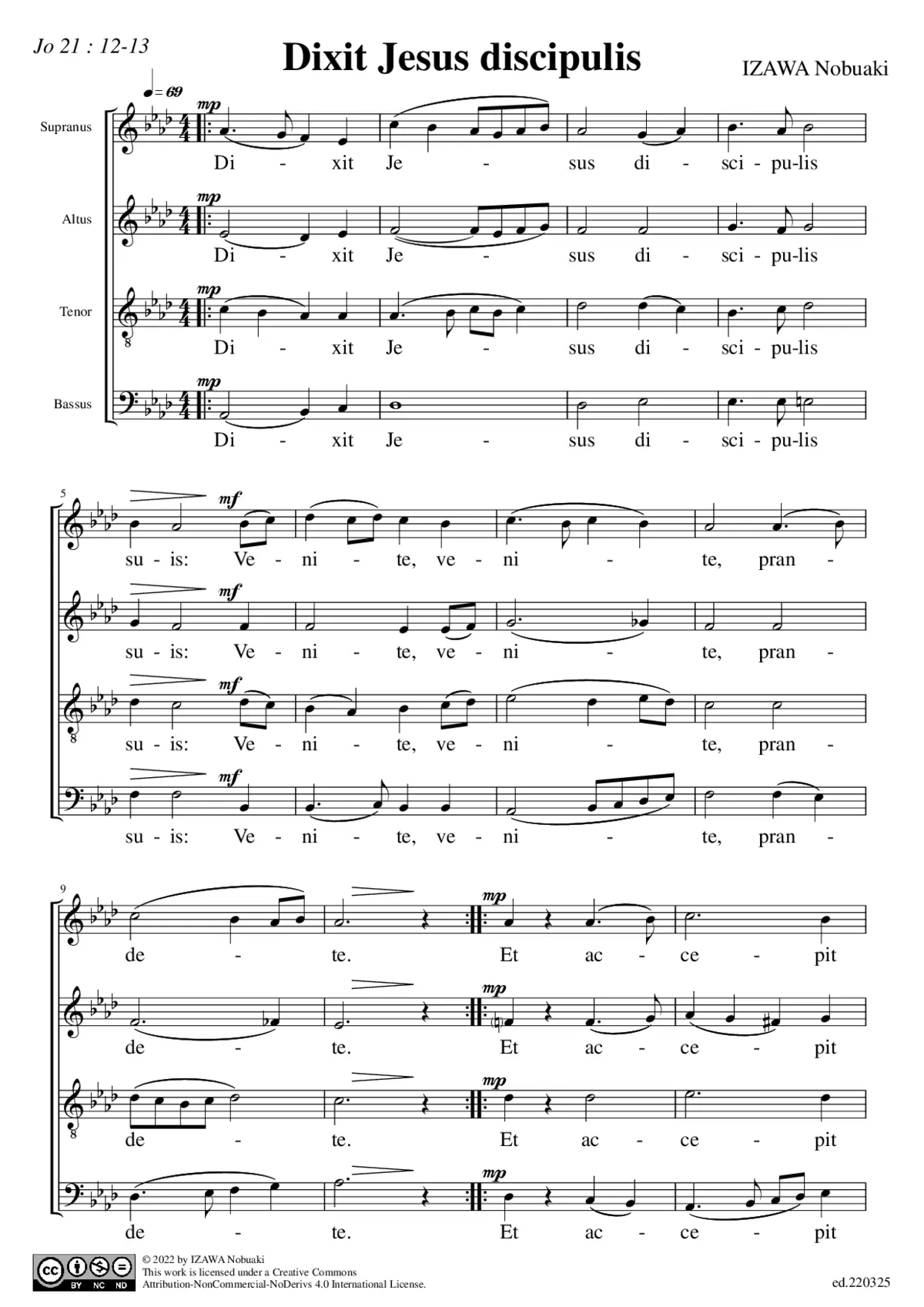 Dixit Jesus discipulis - Page 1