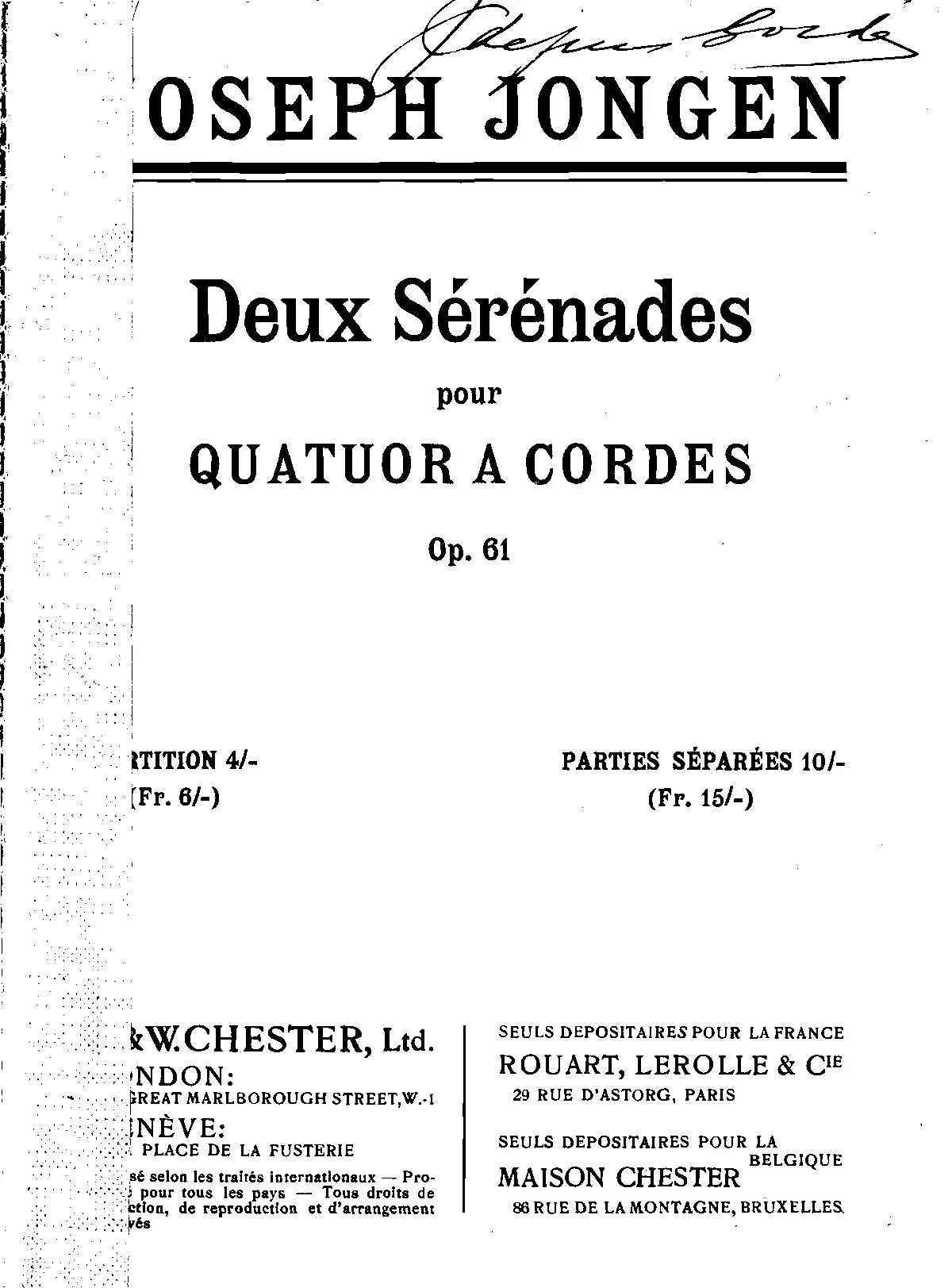 2 Sérénades, Op.61 - Page 1