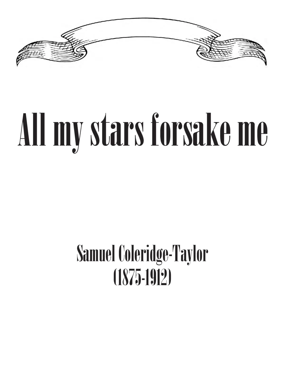 All my stars forsake me - Page 1