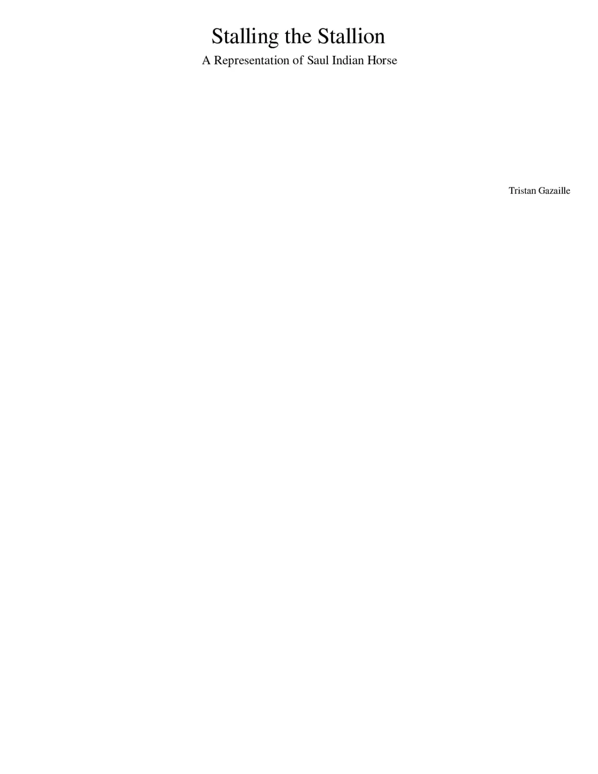 Stalling the Stallion - Page 1