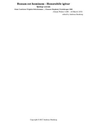 Bonum est hominem-Honorabile igitur