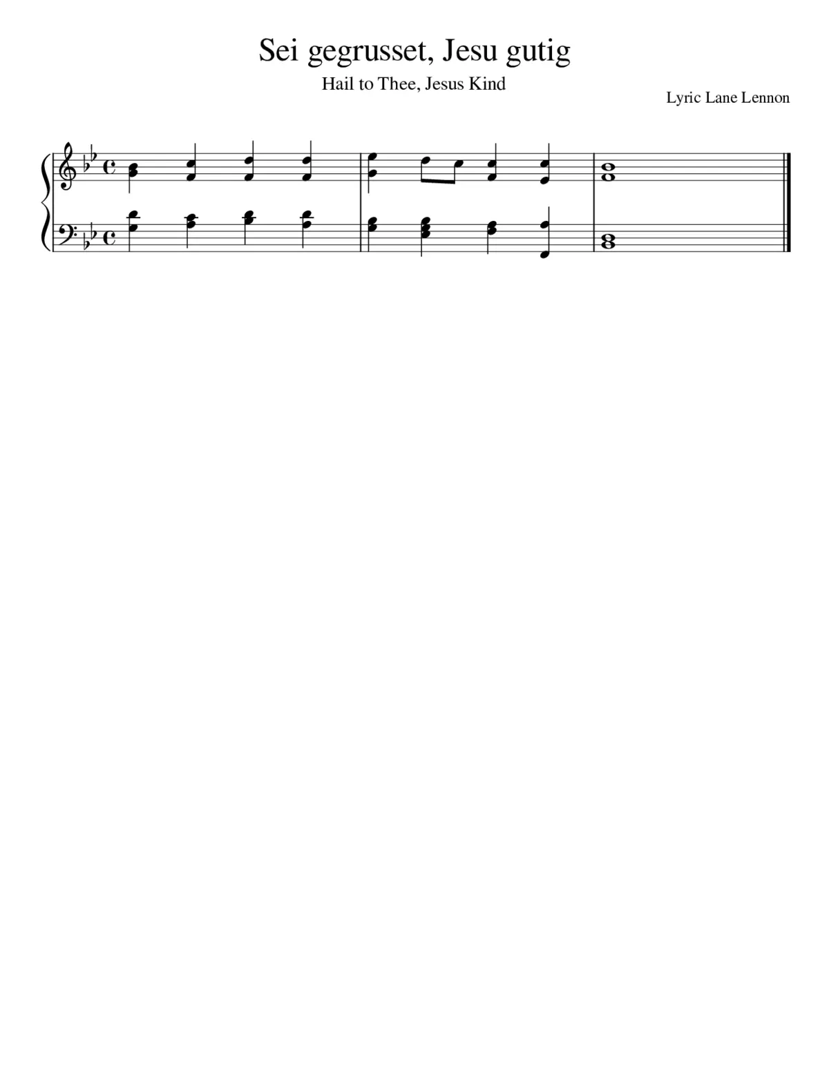 Sei gegrüsset Jesu gütig BWV 768 - Page 1