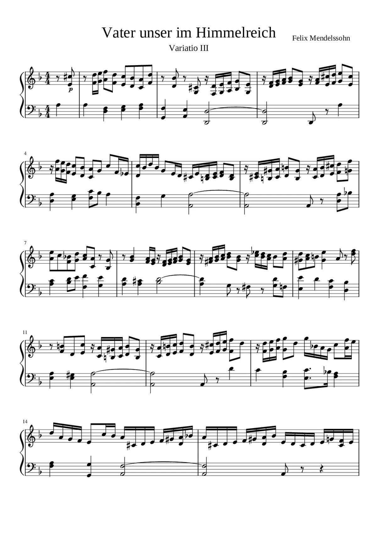 Vater unser im Himmelreich BWV 416 - Page 1