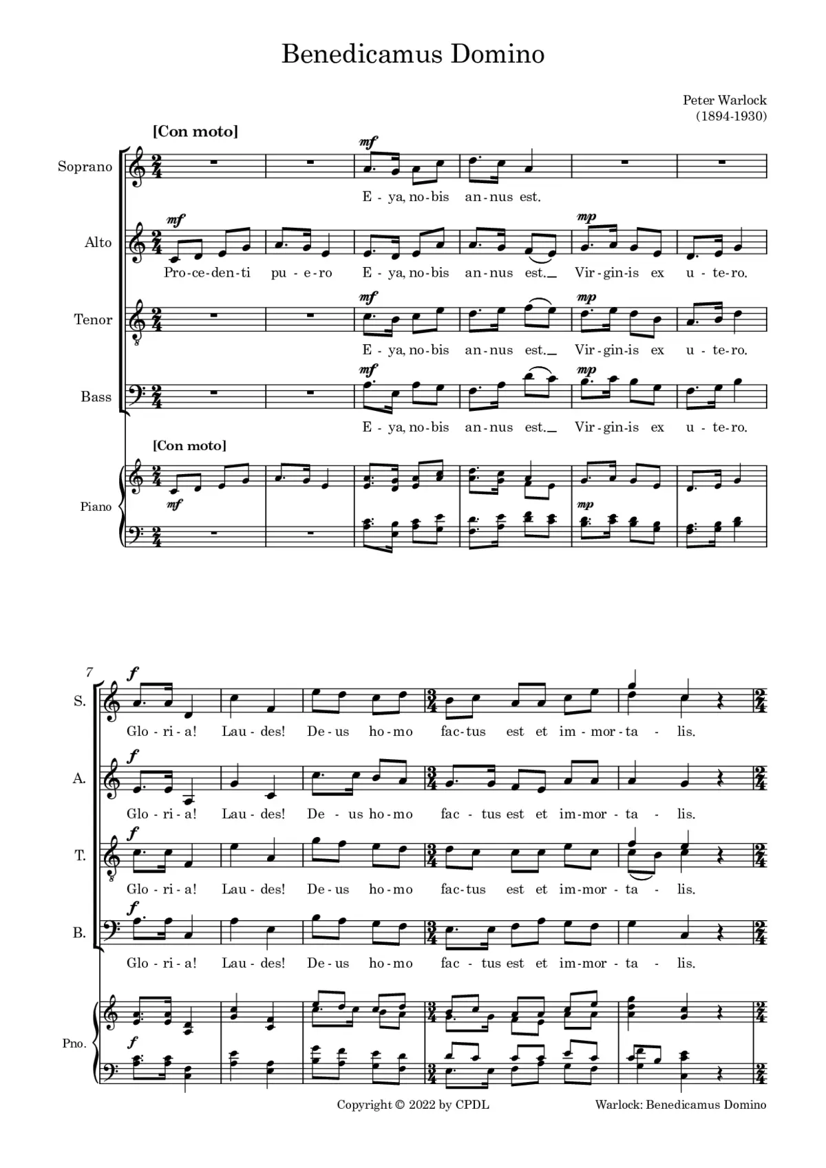 Benedicamus Domino - Page 1