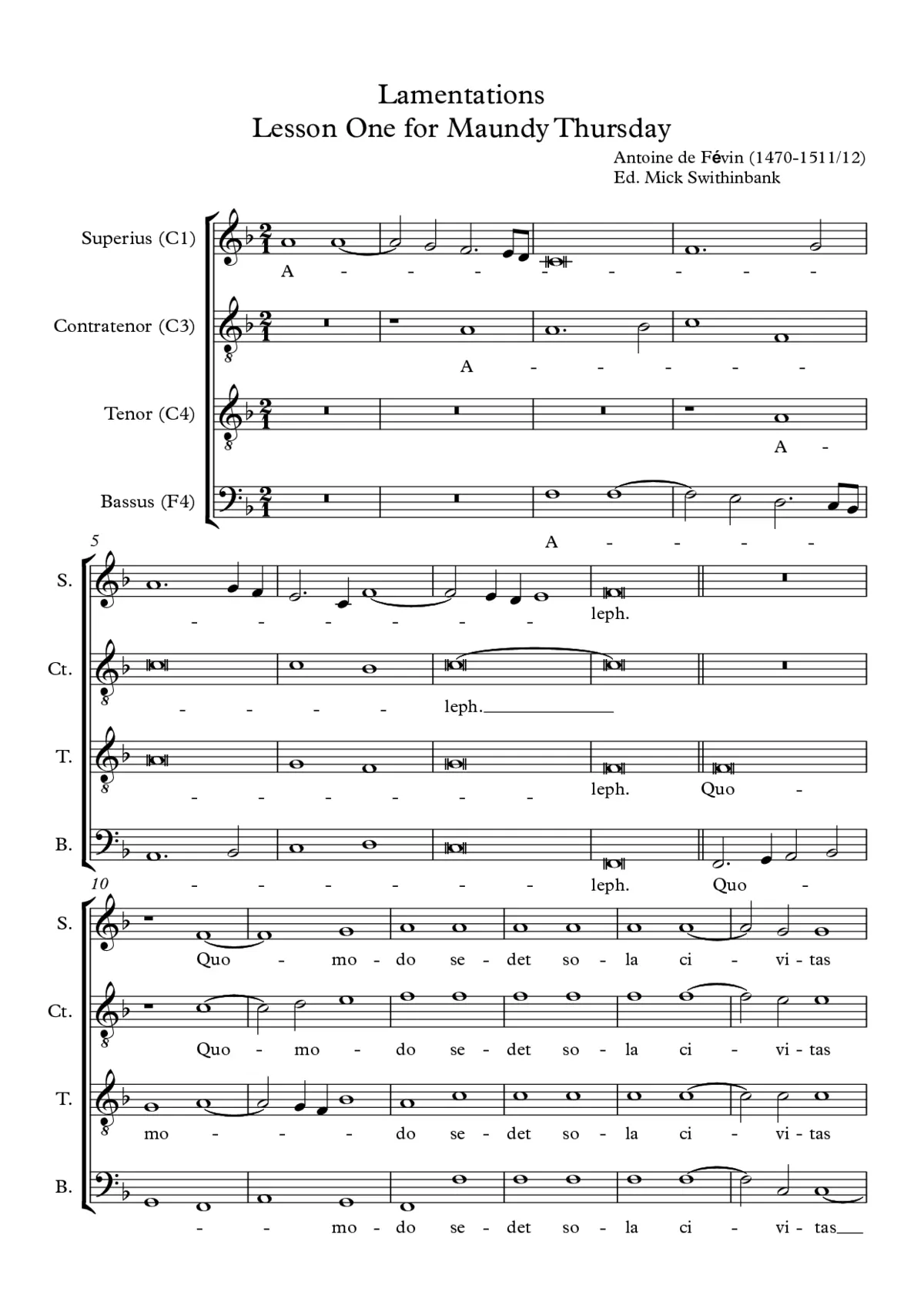 Lamentations of Jeremiah - Page 1