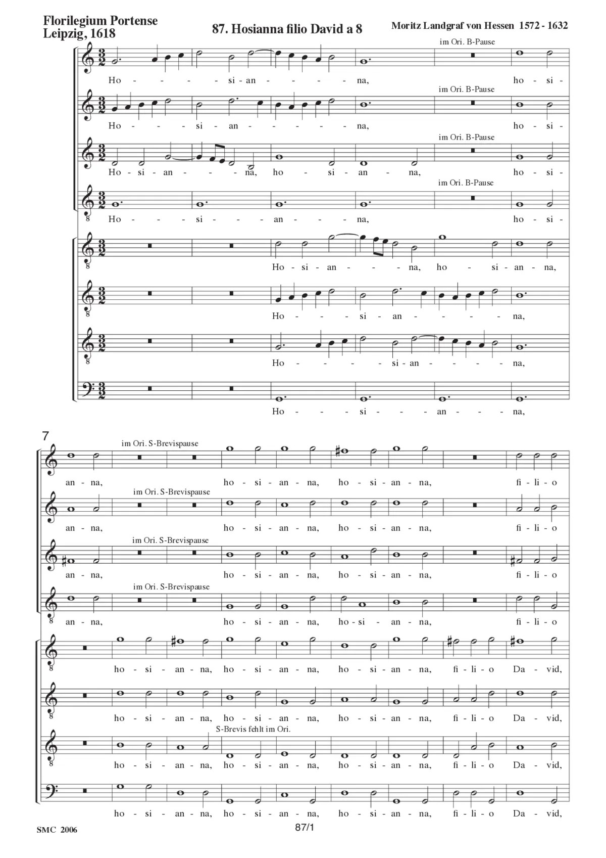 Hosianna filio David - Page 1