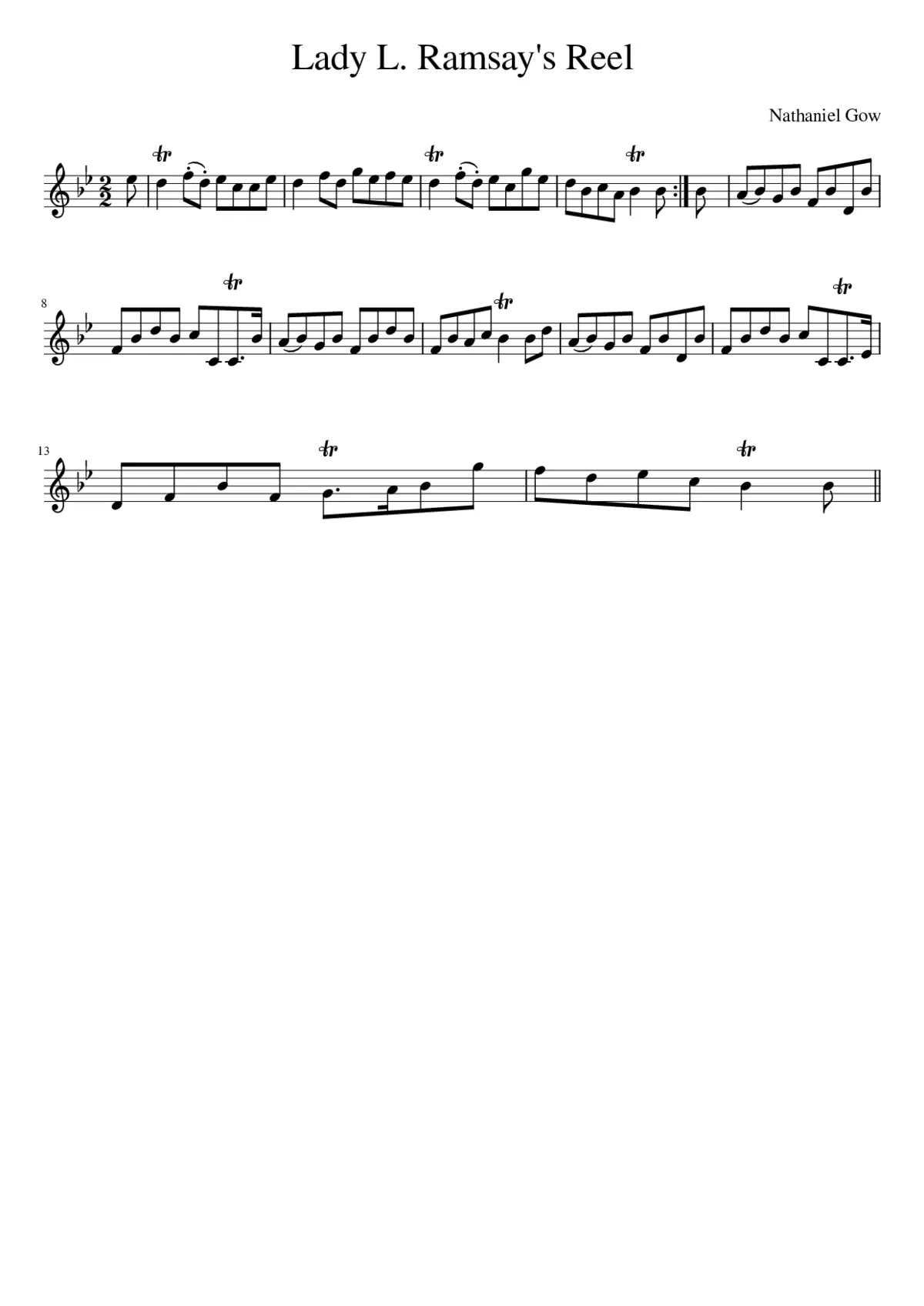 Lady L. Ramsay's Reel - Page 1